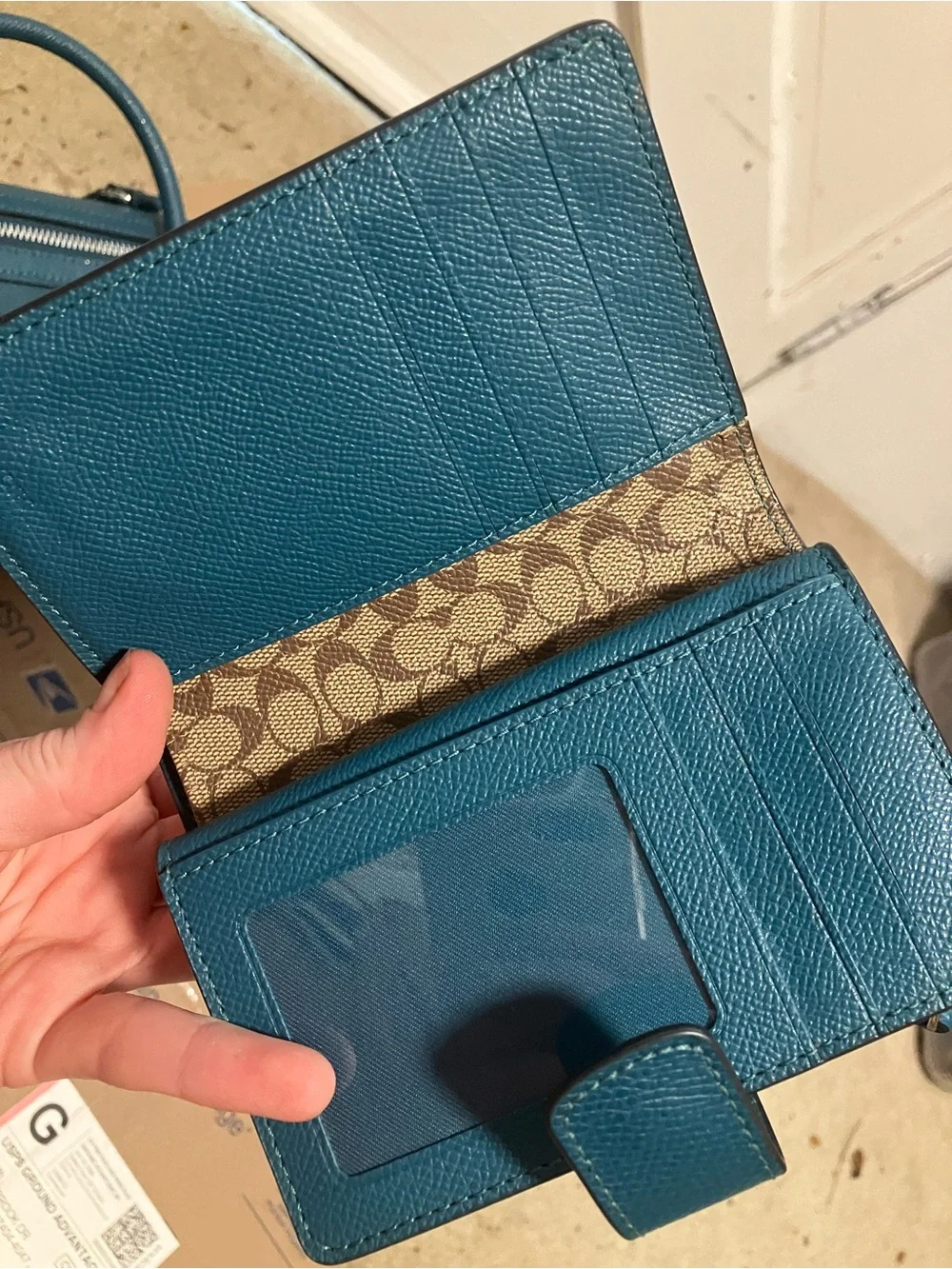 Coach pebble leather